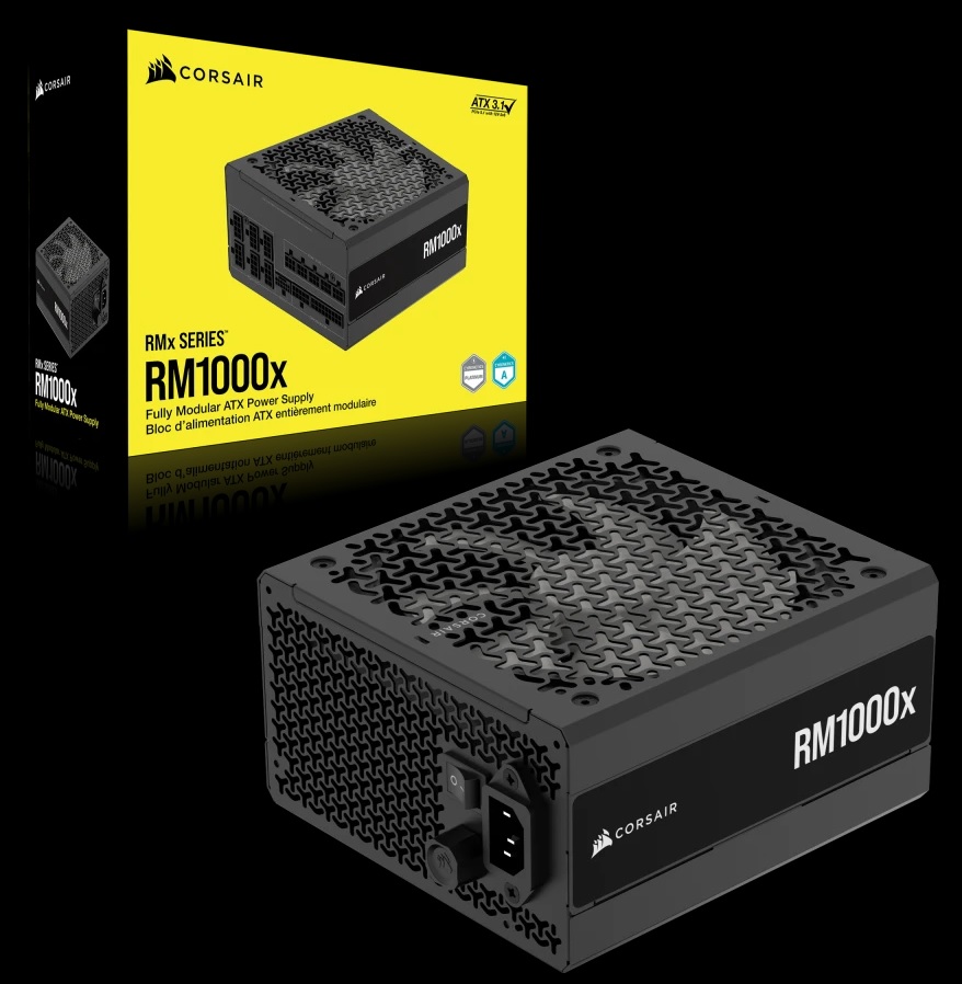 [840006667599] Corsair RMx Series RM1000x Cybenetics Gold ATX3.1 PCIe5.1 Fully Modular Power Supply