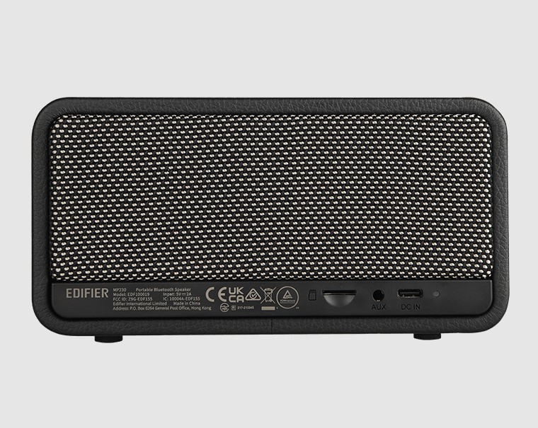 [6923520286393] 6923520286393 Edifier MP230 RETRO BLACK Portable Bluetooth Retro Speaker - Bluetooth 5.0, AUX, micro SD, USB Audio Streaming, 10hrs Battery Life