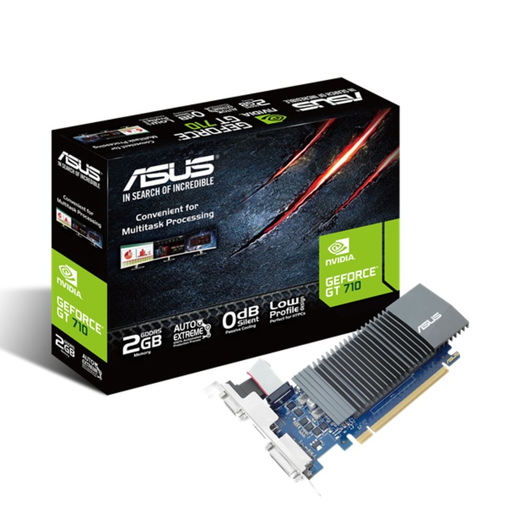 [4711387418680] 4711387418680 ASUS nVidia GeForce GT710-SL-2GD5-BRK-EVO 2GB GDDR5 EVO low-profile graphics card for silent HTPC Builds