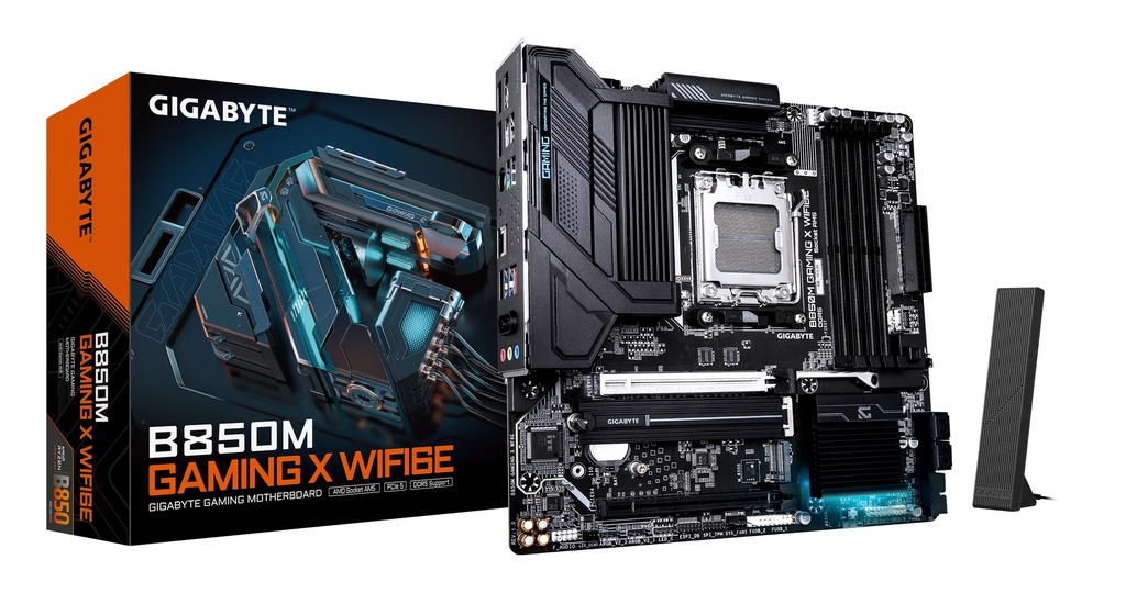 [4719331866433] 4719331866433 Gigabyte B850M GAMING X WF6E 1.0, AMD AM5, 4 x DDR5 up to 256 GB,  1 x HDMI, 2 x PCI Express x16, 2 x M.2, 4 x SATA, 5x USB 3.2