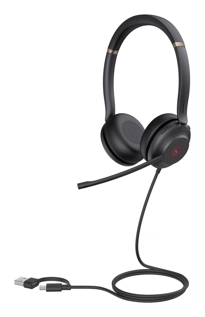 [6938818319134] 6938818319134 Yealink UH37 Dual USB-C/A USB Wired Headset, UC Dual, USB-C/A, 35mm Speakers, Stereo, HD Audio, 2Mic Noise Killer, Microsoft Teams  UC Certified