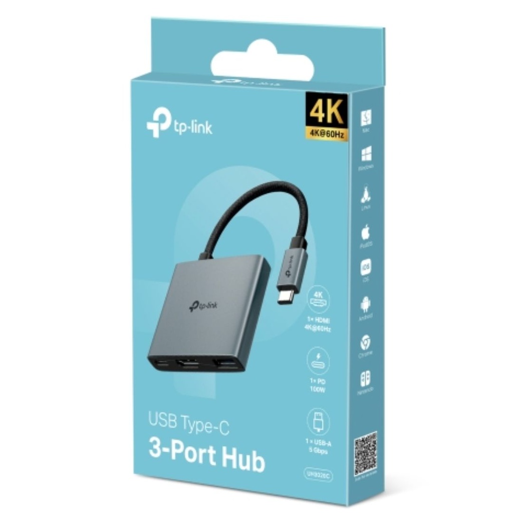 [1210002600057] TP-Link UH3020C USB Type-C 3 in 1 Hub