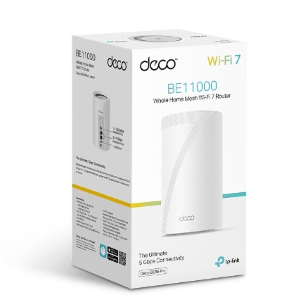 [8885020621693] 8885020621693 TP-Link Deco BE65 Pro(1-pack) BE11000 Whole Home Mesh WiFi 7 System ,  688 Mbps at 2.4 GHz + 4320 Mbps at 5 GHz + 5760 Mbps at 6 GHz