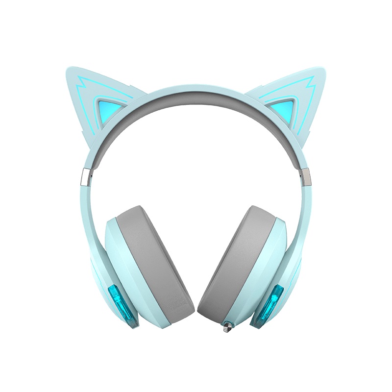 [6923520244294] 6923520244294 Edifier G5BT Cat Sky Blue Hi-Res Bluetooth Gaming Headset with Hi-Res, Low Latency 45ms (+5ms), RGB Lighting, Multi-Mode, Bluetooth v5.2/AUX