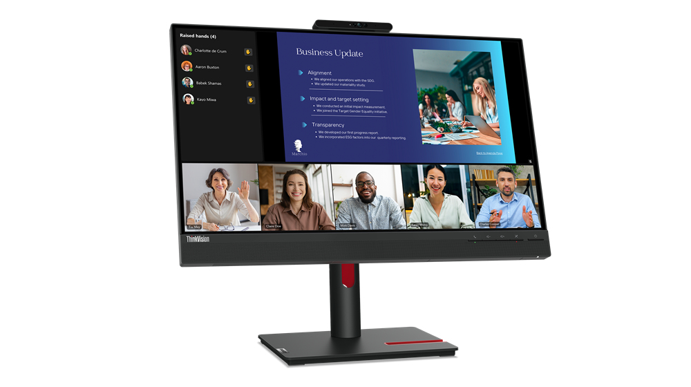[196801782204] 196801782204 LENOVO ThinkVision T24V-30 23.8"/24" 75Hz FHD IPS Monitor 1920x1080 16:9 4ms Height Adjustable Tilt Pivot Swivel HDMI DP VGA Speakers VESA 3yr wty