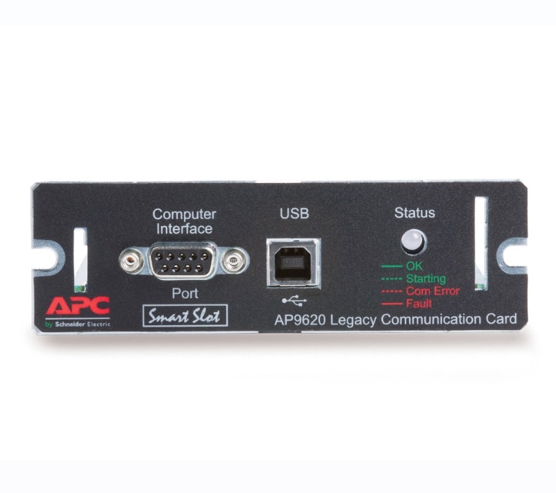 [UPA-AP9620] UPA-AP9620 APC Protocol translation to UPS-Link, Management Options, Legacy Communications SmartSlot Card, UPS support for UPSLink protocol serial communications