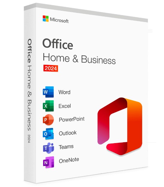 [196388410064] Microsoft Office Home  Business 2024 English APAC Medialess Retail New. Word, Excel, Power Point, Outlook for PC and Mac