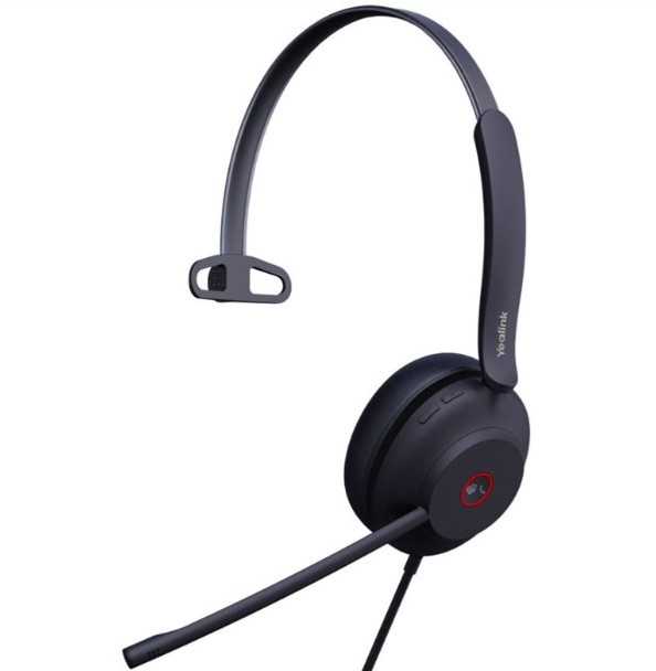 [IPY-UH35-M-TEAMS-CA] Yealink UH35 Mono Teams USB-C/A Wired Headset, Microsoft Teams  UC Certified, Dual Noise-Canceling Microphones USB-A / 35mm Speaker, Lightweight