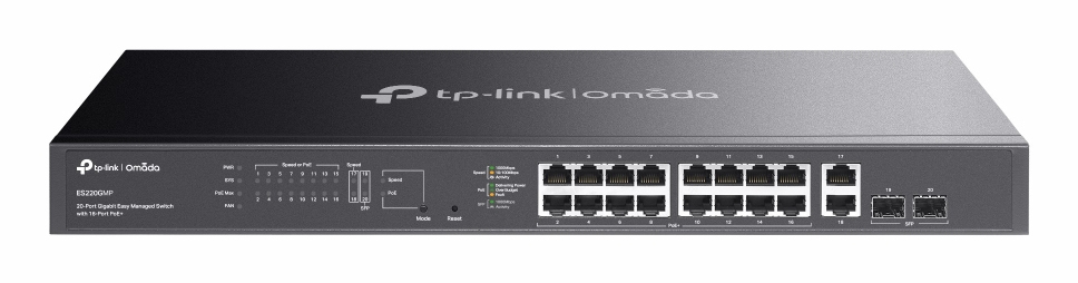[8885020625943] 8885020625943 TP-Link ES220GMP Omada 20-Port Gigabit Easy Managed Switch with 16-Port PoE+