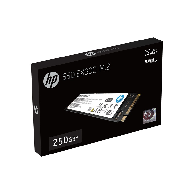 [6955914605312] 6955914605312 HP EX900 250GB PCIe3.0x4 SSD M.2 SSD 2100MB/s  1100MB/s  3D NAND Flash