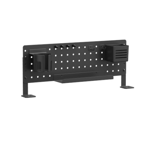 [6956745181570] 6956745181570 Brateck PB-007-01-B DESK PEGBOARD ORGANIZER WITH STORAGE KITS  (BLACK) (LS)