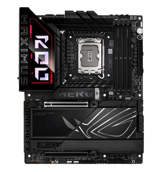 [197105747234] 197105747234 ASUS ROG MAXIMUS Z890 HERO LGA1851 ATX Motherboard 192GB, 4x DDR5, 1 x PCIe 5.0 x16 slots, 6 x M.2 slots,1 x SlimSAS, 4 x SATA 6Gb/s