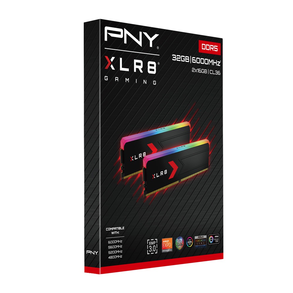 [4718006456955] PNY MAKO RGB DDR5 6000 32GB(16Gx2) MD32GK2D5600036XRGB