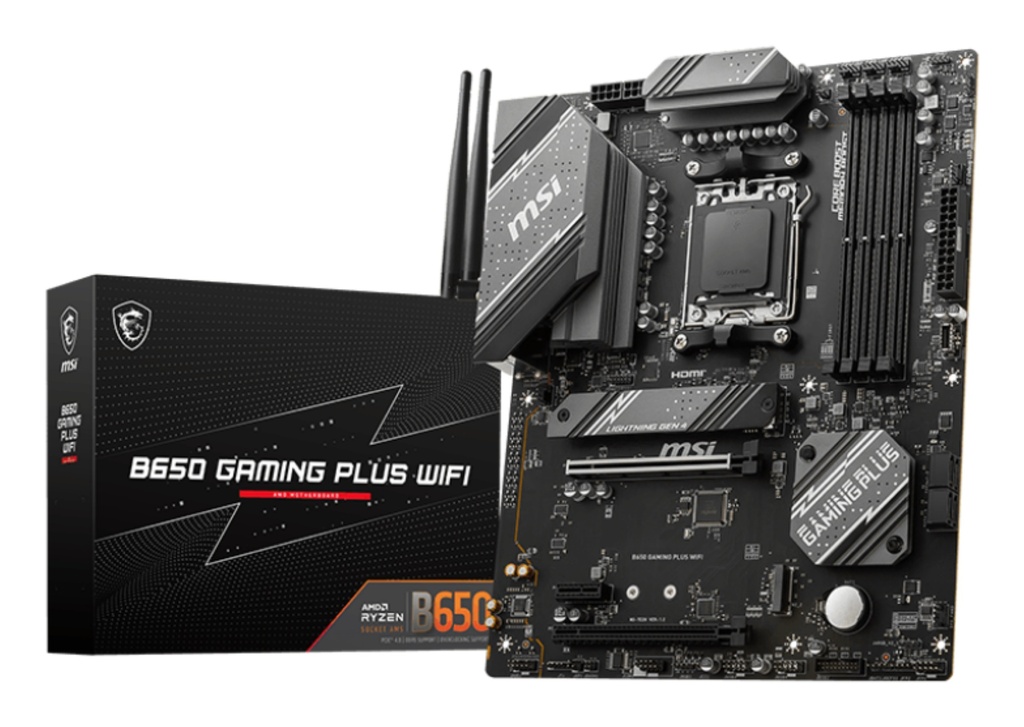 [4711377098052] 4711377098052 MSI MPG B650 GAMING PLUS WIFI AMD AM5 ATX Motherboard, 4x DDR5 ~192GB, 2x PCI-E x16, 1x PCI-E x1, 2x M.2, 4x SATA, 7x USB 3.2, 1x USB-C