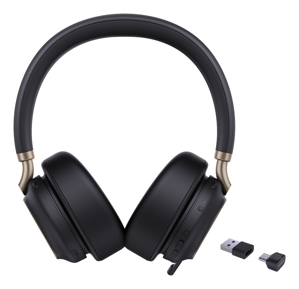 [6938818321854] 6938818321854 Yealink BH76 Plus Teams Black USB-C/A Bluetooth Stereo Headset, 5Mic Beamforming Noise Cancellation Talk time up to 35h, Bluetooth 5.3 USB-C/A Dongle