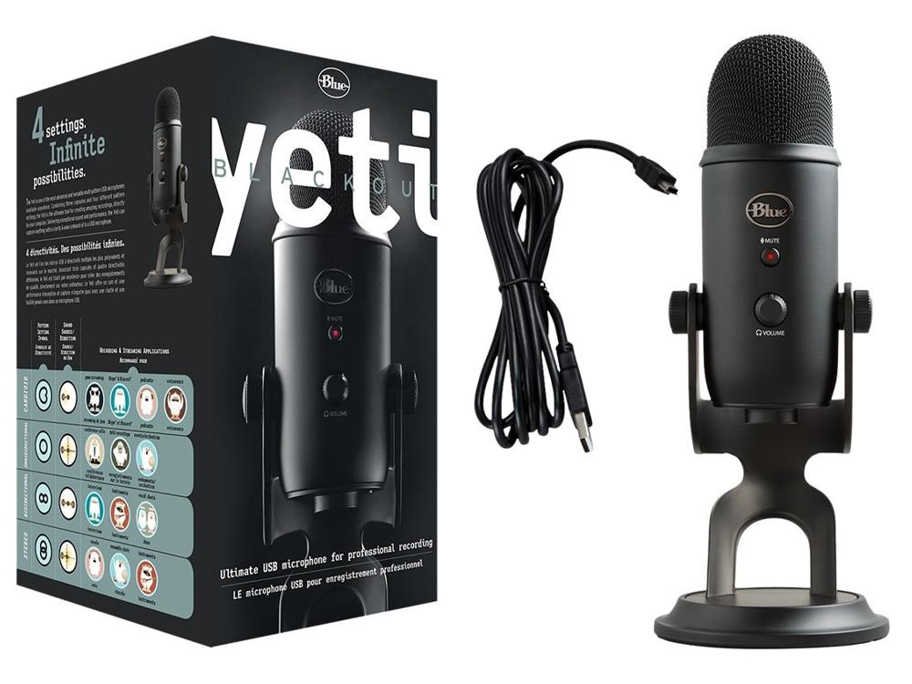 [97855160539] Logitech YETI Premium Multi-Pattern USB Microphone with Blue VO!CE 2-Year Limited Hardware Warranty