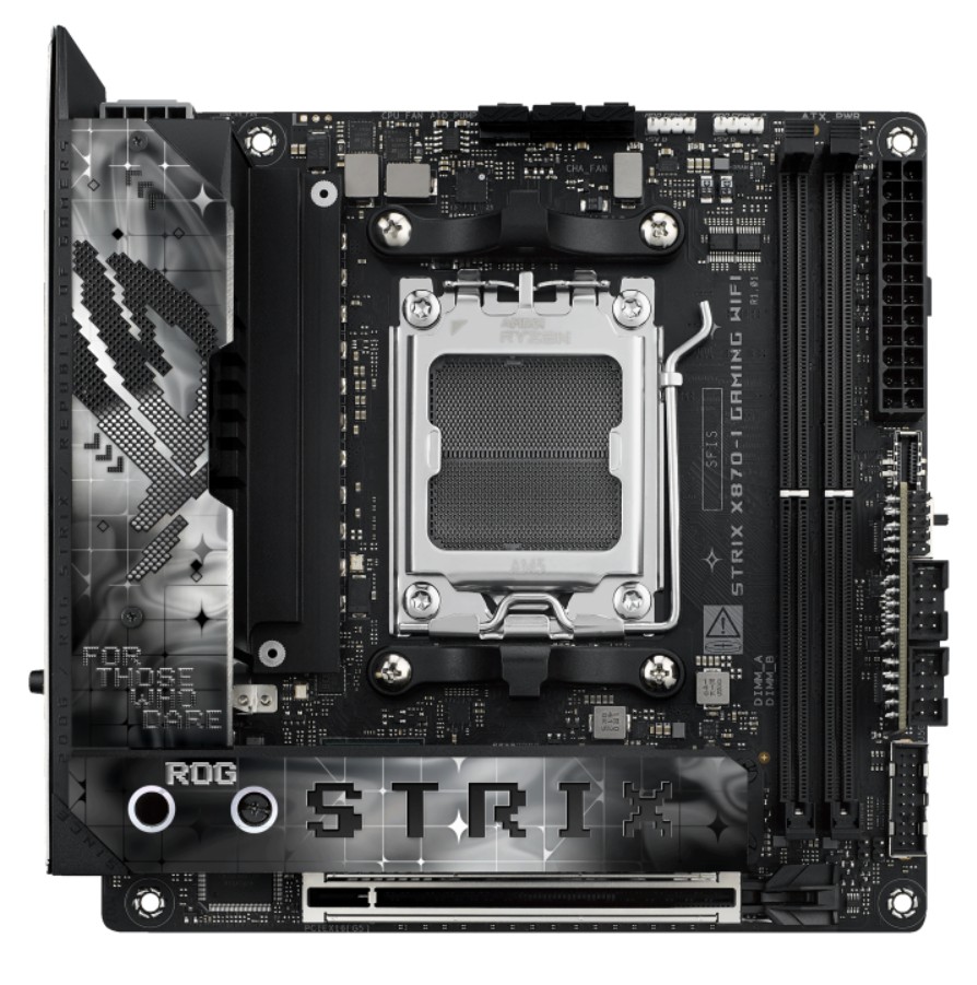 [4711387740316] 4711387740316 ASUS AMD ROG STRIX X870-I GAMING WIFI (AM5) Mini-ITX Motherboard 2x DDR5 96GB, 1x PCIe 5.0 x16 slot, 2x M.2 slots, 2x SATA, Wi-Fi 7, 1 x HDMI