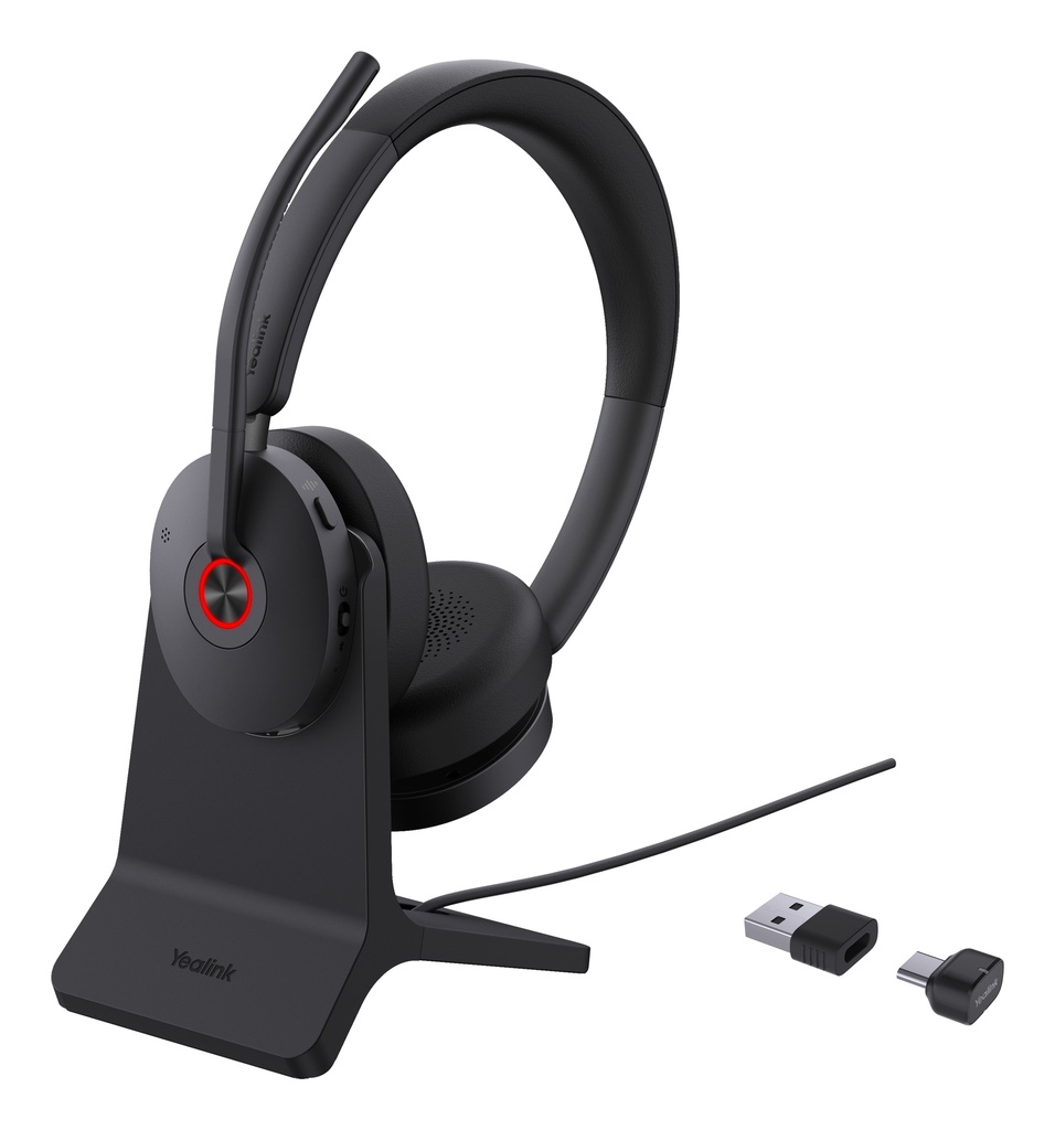 [6938818320406] 6938818320406 Yealink BH74 with Stand UC USB-C/A Bluetooth Headset, Active Noise Cancellation, Acoustic Shield, Wireless range 50 m, talk time of up to 32 hours