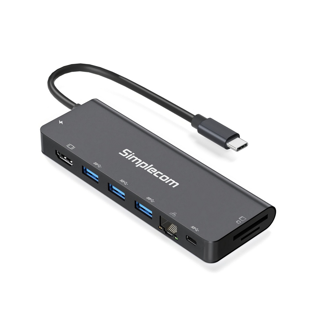 [9350414003663] 9350414003663 Simplecom CHT590 USB-C SuperSpeed 9-in-1 Multiport Docking Station HDMI 2.0