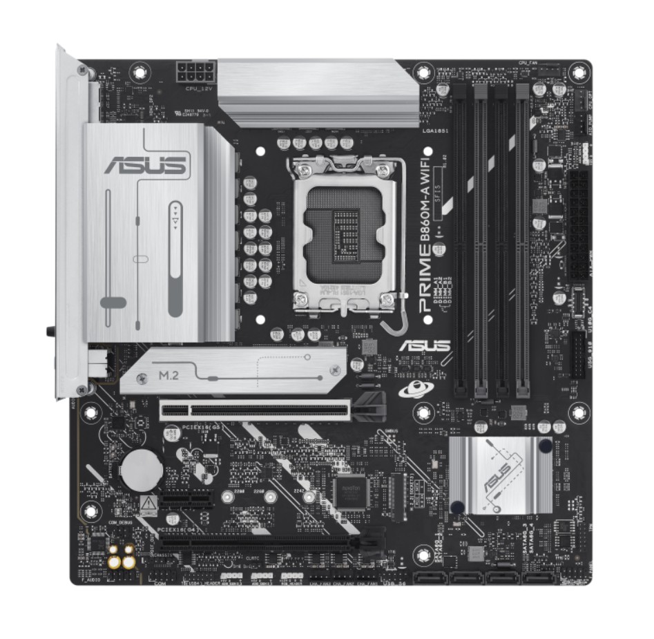 [4711387806296] ASUS PRIME B860M-A WIFI-CSM Micro-ATX Motherboard 256GB, 4x DDR5, 1 x PCIe 5.0,  2 x M.2 slots,  4 x SATA, WiFi 6E, 1 x HDMI, 2 x DP
