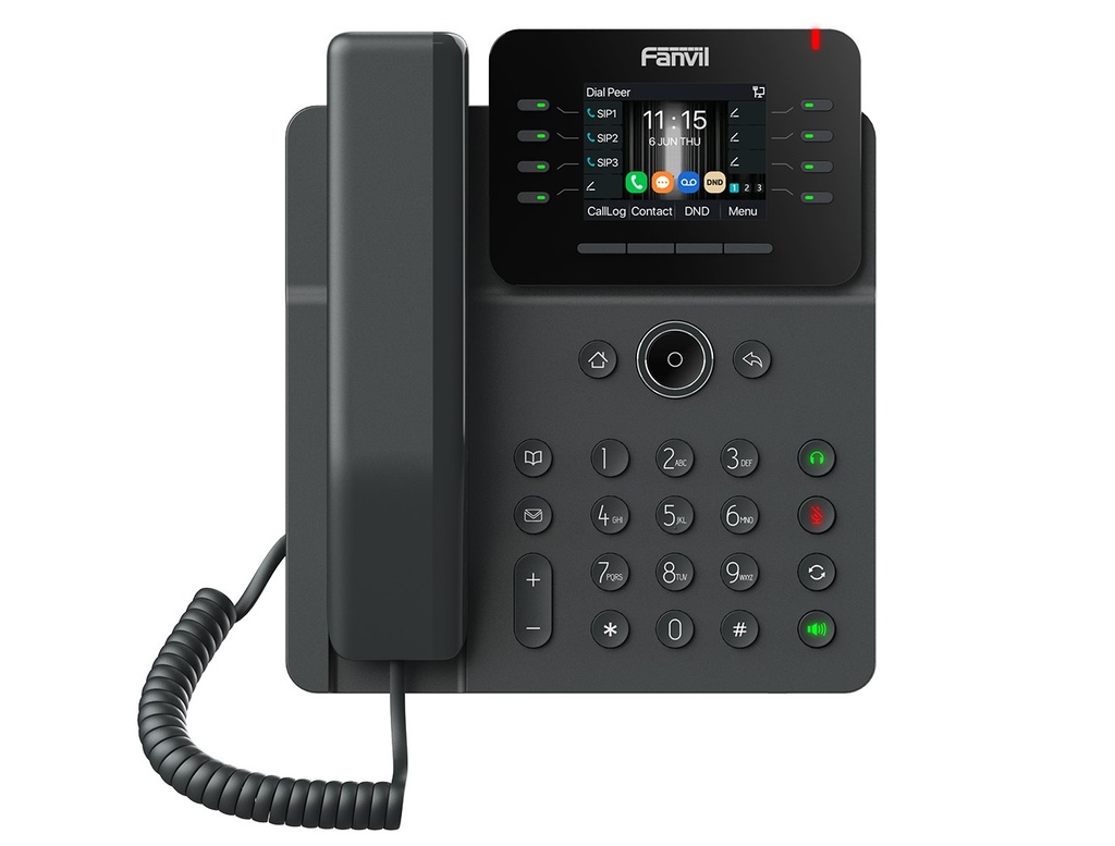 [IPF-V62W] IPF-V62W Fanvil V62W Prime Business Phone 2.8-inch color screen □√ Support audio codec G.722 and Opus, HD audio 6-way Audio conference Wi-Fi 6, Bluetooth