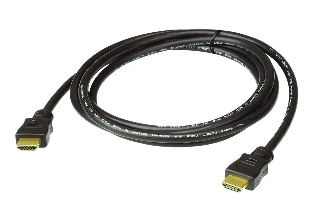 [4719264641008] 4719264641008 Aten 2M High Speed HDMI Cable with Ethernet. Support 4K UHD DCI, up to 4096 x 2160 @ 60Hz.