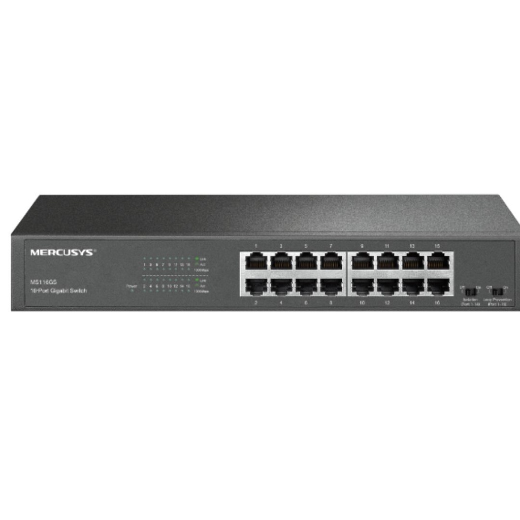 [6957939002343] 6957939002343 Mercusys MS116GS 16-Port Gigabit Desktop/Rackmount Switch