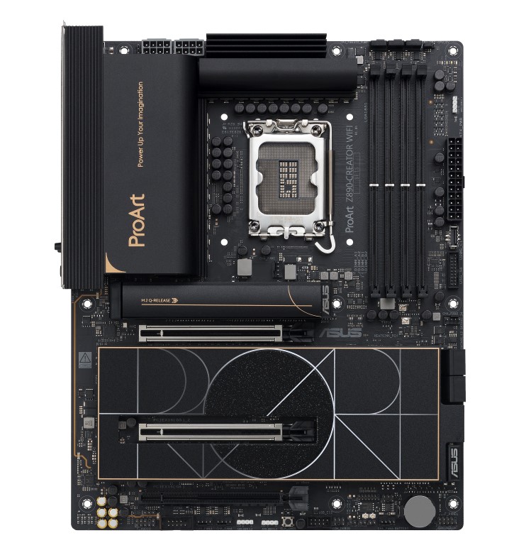 [4711387766170] 4711387766170 ASUS ProArt Z890-CREATOR WIFI LGA1851 ATX Motherboard 192GB, 4x DDR5, 2 x PCIe 5.0 x16 slots, 5 x M.2 slots, 4 x SATA 6Gb/s