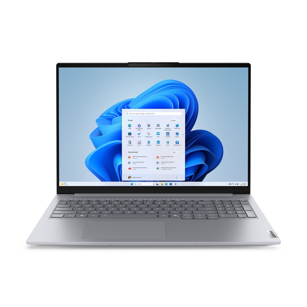 [198155886829] 198155886829 LENOVO ThinkBook 16 G8 16" WUXGA Intel i7-240H 16GB DDR5 512GB SSD Windows 11 PRO Intel Graphics Thunderbolt Fingerprint Backlit 1YROS 1.7kg