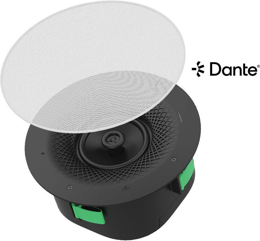 [6938818319714] Yealink Ceiling Speaker CS10 Dante Edition, 2-Way Coaxial Dante Ceiling Loudspeaker for Exceptional Sound Quality