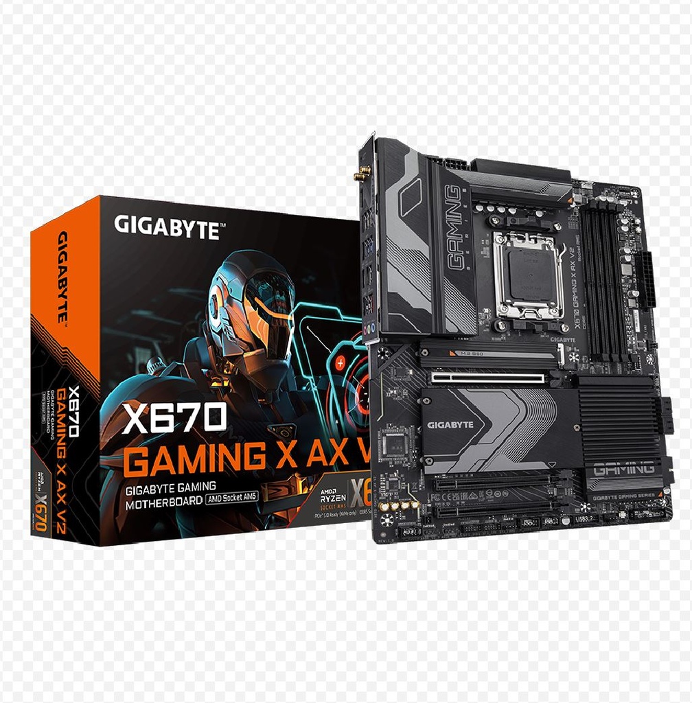 [4719331859398] Gigabyte X670 GAMING X AX V2, AM5, 4 x DDR5 up to 256 GB, 1 x HDMI, 1 x PCI Express x16, 1 x M.2, 4 x SATA, 4 x USB 3.2, 4 x USB 2.0