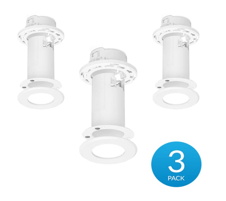 [810010070470] 810010070470 Ubiquiti Ceiling Mount 3 Pack, Compatible with U6 Mesh FlexHD, Mounts to a Drop Ceiling Tile, Drywall Ceiling, or Solid Ceiling, 2Yr Warr
