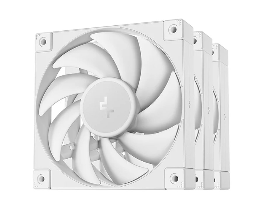 [6933412710943] 6933412710943 DeepCool FD12(3IN1) WH 120mm Case Fans, 4-pin PWM, 400~2050 RPM, Hydro Bearing