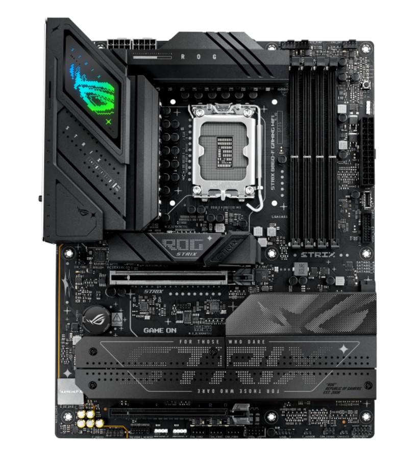 A1851 ASUS ROG STRIX B860-F GAMING WIFI LG ATX Motherboard 256GB, 4x DDR5, 1 x PCIe 5.0, 4 x M.2 slots, 4 x SATA, WiFi 7, 1 x HDMI, 1 x DP