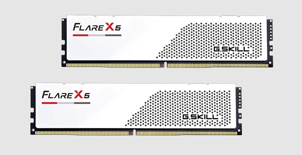 J3636F32GX2 G.SKILL F5-6000-FX5W 64GB (2 x 32GB)/ DDR5 6000 MT/s/ Timings 36-36-36-96/ Voltage 1.35 V/ EXPO/XMP 3.0/ Flare X5