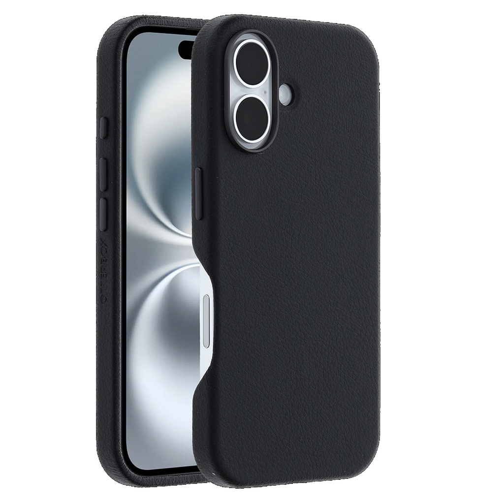 OtterBox Symmetry MagSafe Cactus Leather Apple iPhone 16 (6.1") Case Black - (77-96301),DROP+ 3X Military Standard,Pocket friendly, 7 Years Warranty