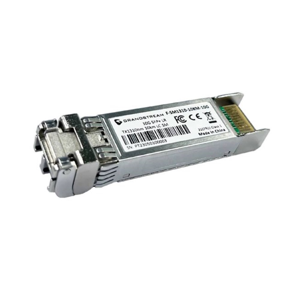 M1310 Grandstream F-S-10KM-10G Single-Mode Fiber, Duplex LC I2C for integrated Digital Diagnostic Monitoring 1310nm, 10Gbps SFP+