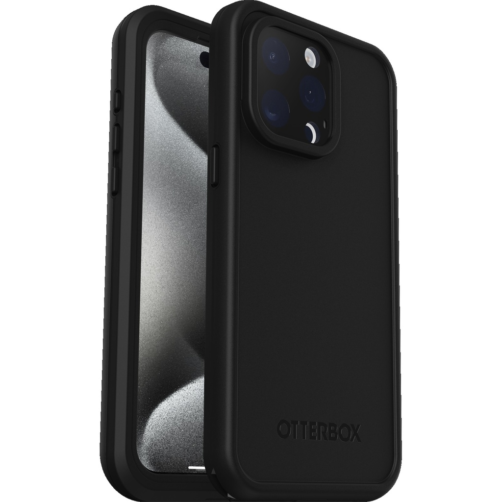 OtterBox Fre MagSafe Apple iPhone 15 Pro Max (6.7") Case Black - (77-93429), DROP+ 5X Military Standard, 2M WaterProof,7 Years Warranty