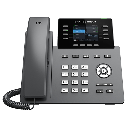 P2624 Grandstream GR 8-line professional carrier-grade IP phone with integrated PoE and Wi-Fi