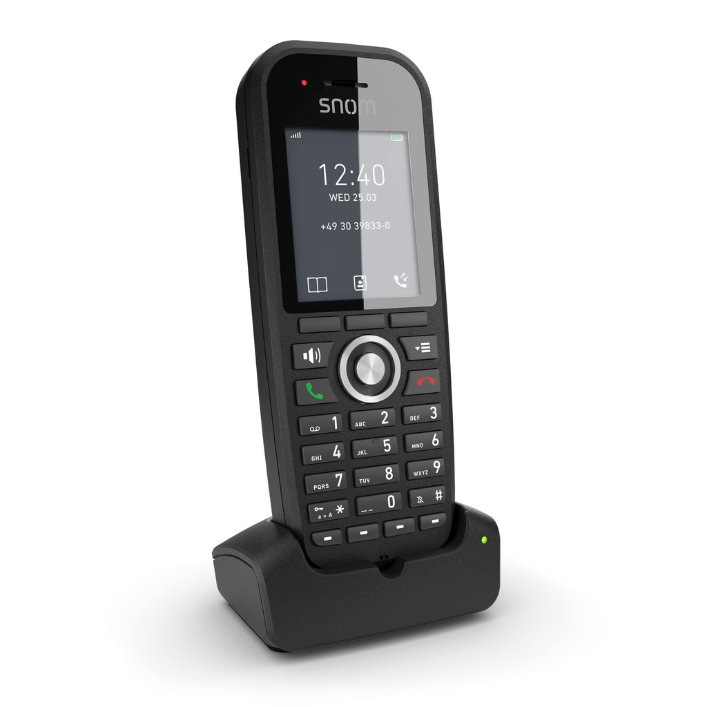 IPS-4661-AU SNOM M30 IP DECT Handset, Multicell Compadible, Backlit Keyboard, Long Stangby Time,  Hold or Forward, Black **Please add **