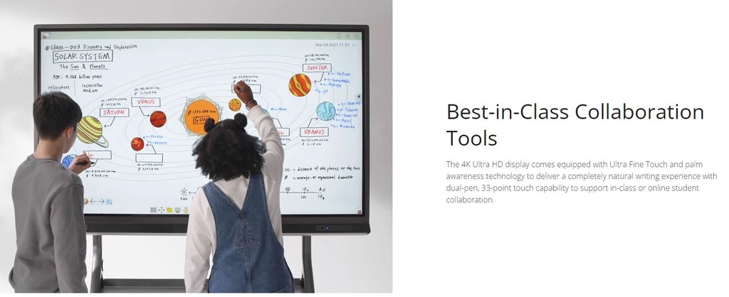 P8652 Viewsonic 86” 4K Interactive Touchscreen Display, ViewBoard® IF-1C Business Education, 33 point Touch with Naturally Smooth 5 Years On site Wty