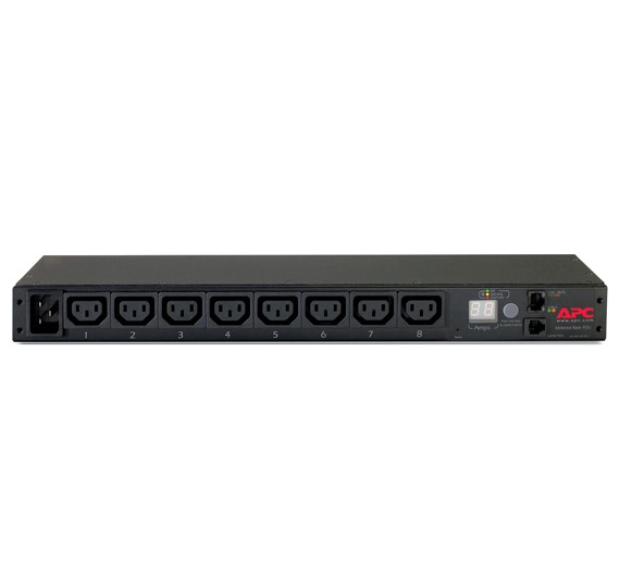 APC Rack PDU, Metered, 1U, 16A, 208/230V, (8) C13, Load capacity 3300 VA