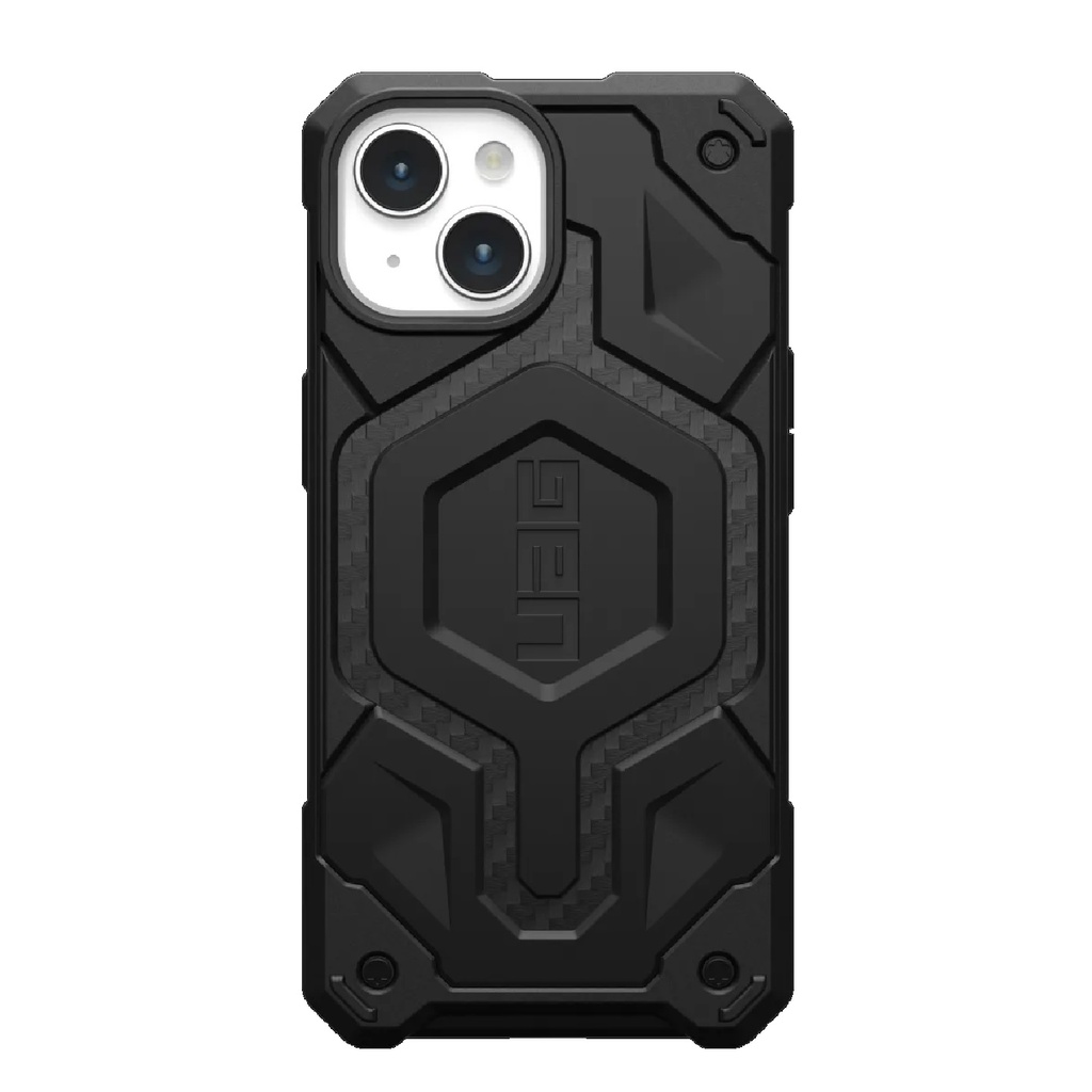 UAG Monarch Pro MagSafe Apple iPhone 15 (6.1") Rugged Case - Carbon Fiber (114219114242),25ft. Drop Protection (7.6M), 10 Years Warranty