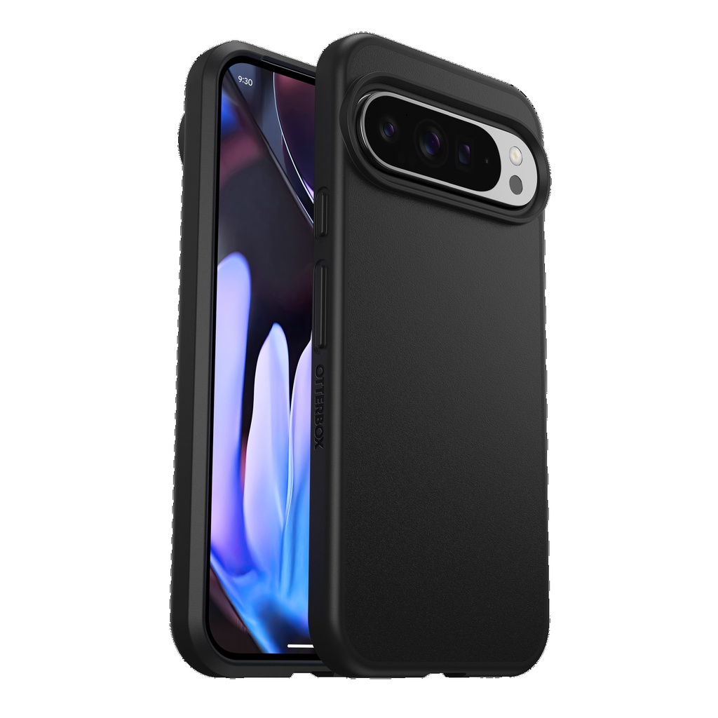 OtterBox React Google Pixel 9 Pro XL (6.8") Case Black - (77-95642), DROP+ Military Standard, Raised Edges, Hard Case, Soft Grip, 7 Years Warranty