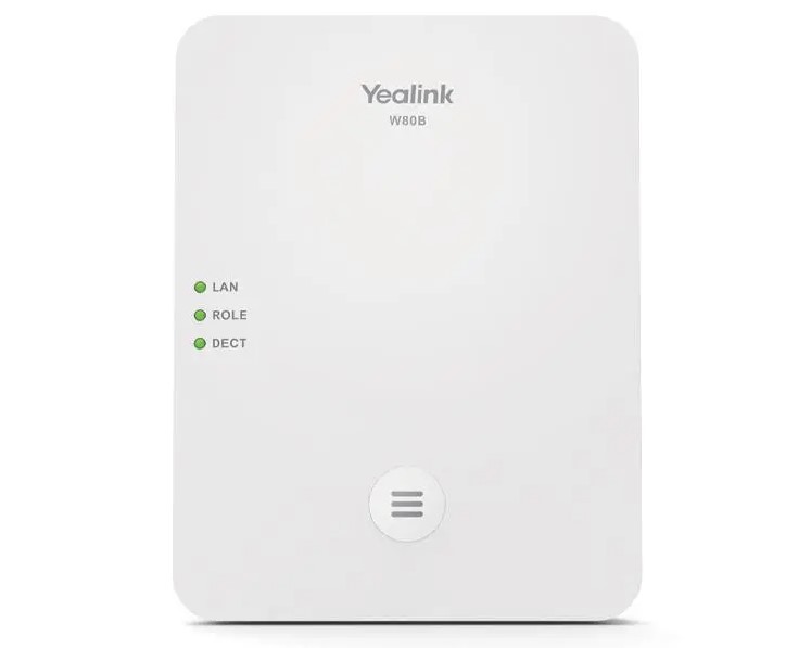 Yealink W80B Wireless DECT IP Multi-Cell System Solution, Up to 100 parallel calls, Up to 100 handsets, Up to 100 SIP accounts, Support PoE  IPv6I