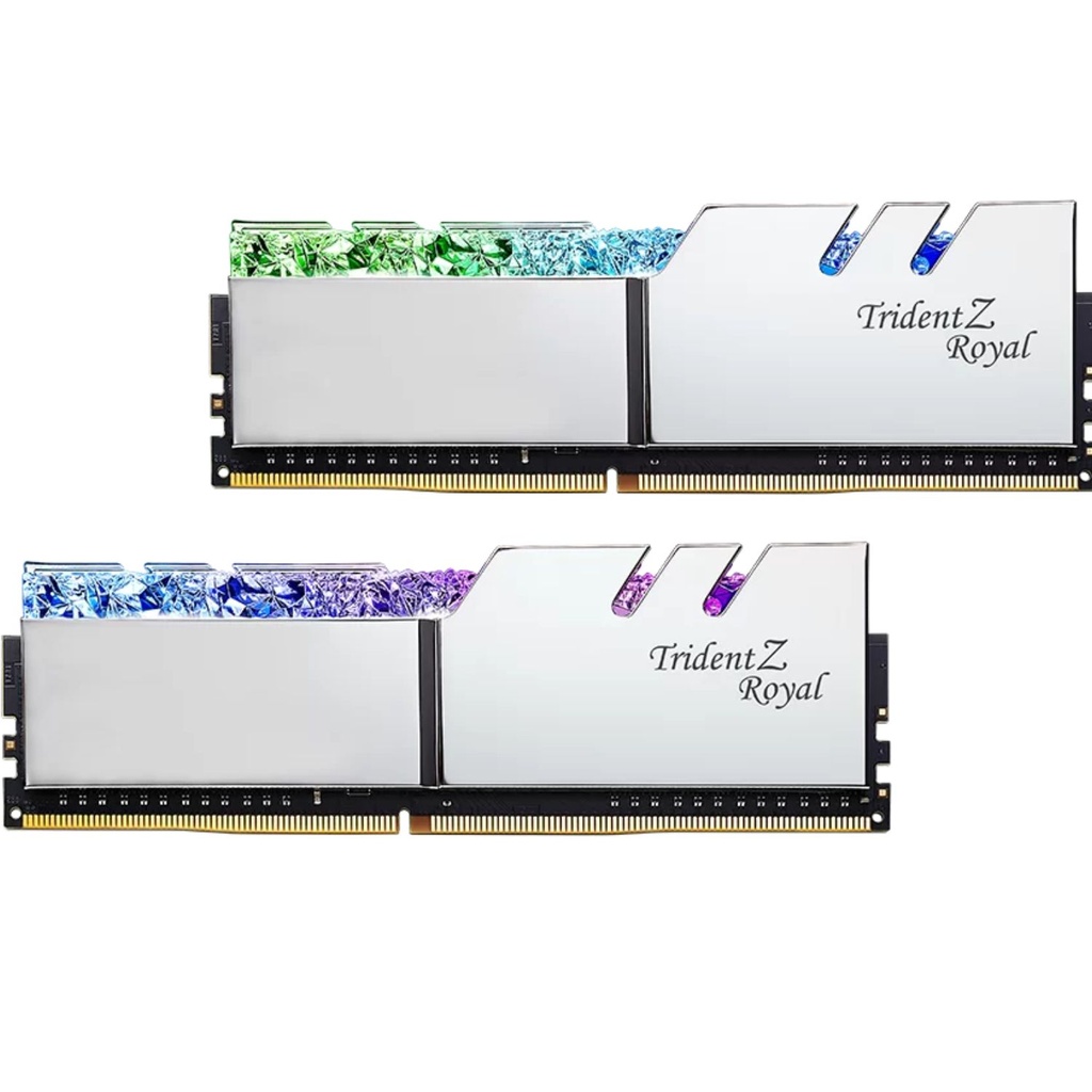 F4-3600C18D-16GTRS G.SKILL  16GB (2 x 8GB)/ PC4-28800 / DDR4 3600 Mhz/ Timings 18-22-22-42/ Voltage 1.35V/ TZ Royal Silver