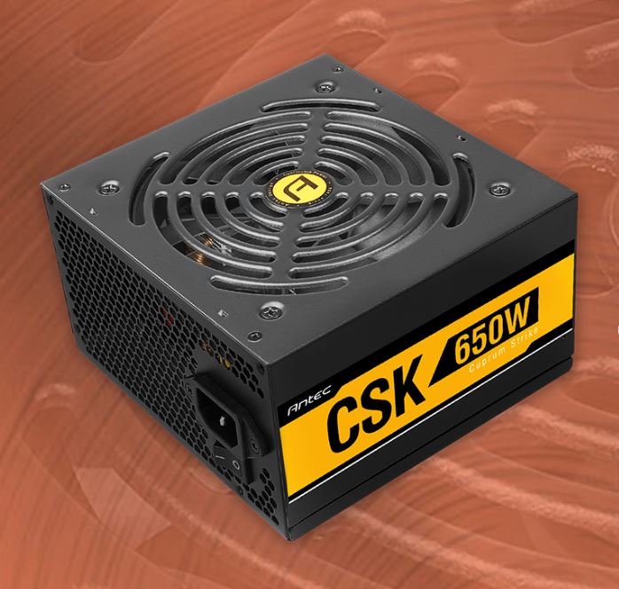 Antec CSK 650W 80+ Bronze, up to 88% Efficiency, Flat Cables, 120mm Silent Fans, 4x PCI-E 8Pin, Continuous power PSU, AQ3