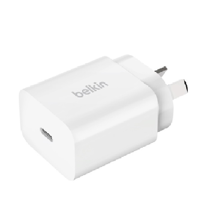 [745883857869] 745883857869 Belkin BoostCharge USB-C® PD 3.0 Wall Charger 20W, White(WCA007AUWH), Safely fast charge an iPhone, iPad, Samsung Galaxy, 2YR