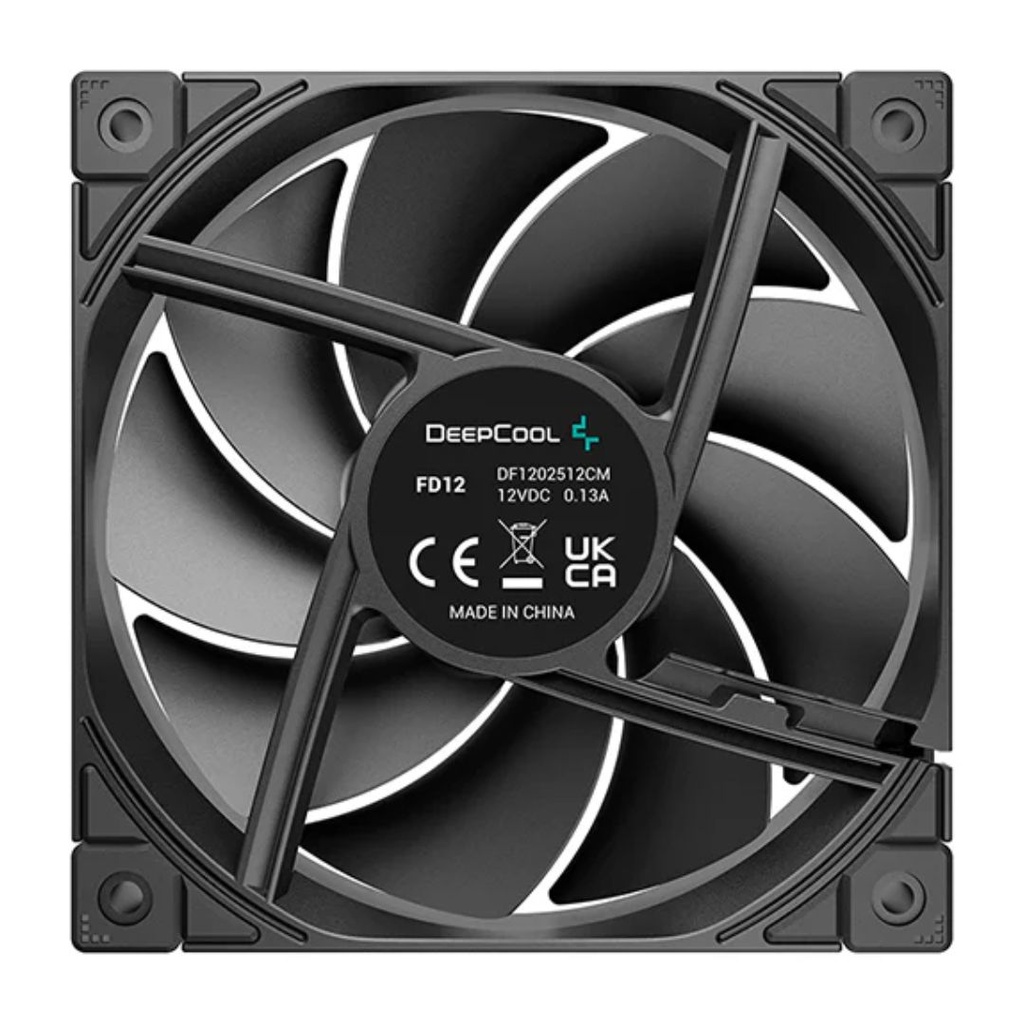 [6933412710912] 6933412710912 DeepCool FD12 Performance 120mm Case Fans, 4-pin PWM, 400~2050 RPM, Hydro Bearing