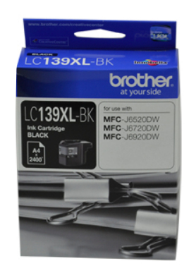 [LC-139XLBK] LC-139XLBK BROTHER LC-139XL BLK INK CART TO SUIT MFC-J6520DW J6720DW J6920DW UP TO 2400 PAGE YIELD
